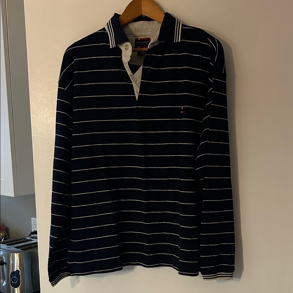 Vintage Bugle Boy Striped Polo